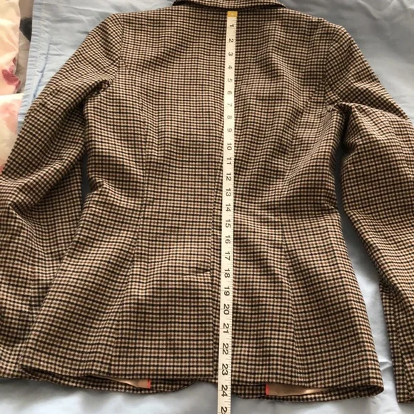 Brown checker blazer size 4 US. H&M brand in good condition - Picture 13 of 15